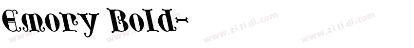 Emory Bold字体转换